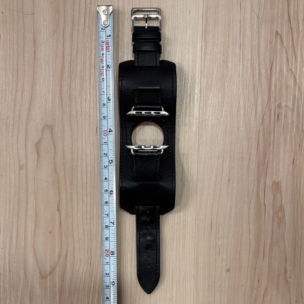 Black Leather Smartwatch Band - Picture 5 of 9